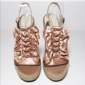 $275 Vera Wang Paige Bow Platform Espadrille 7.5